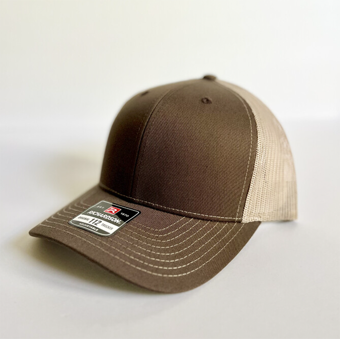 Cross Wood Veneer & Leather Patch Richardson 112 Hat