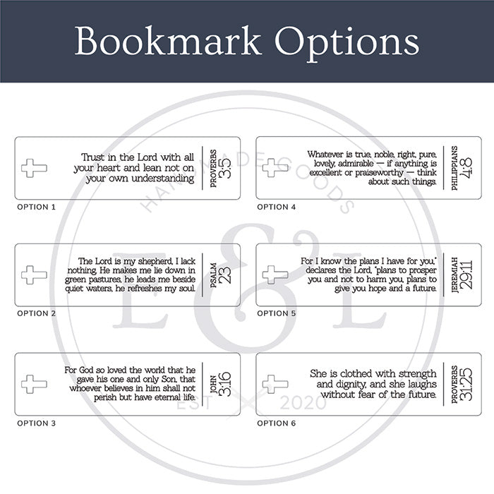 Inspirational Wooden Bookmarks with Bible Verses