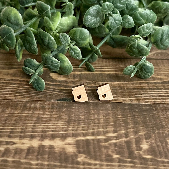 Arizona State Wood Earring Studs