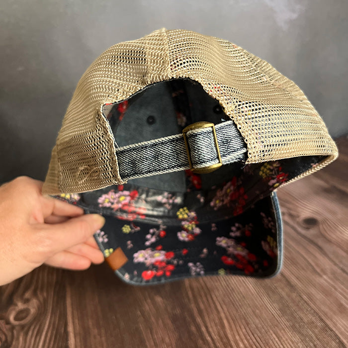 Lavender Fields Denim Ponytail Hat