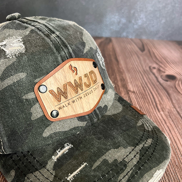 WWJD Rivet Ponytail Hat