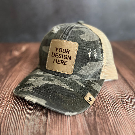 Personalized Camo Ponytail Hat