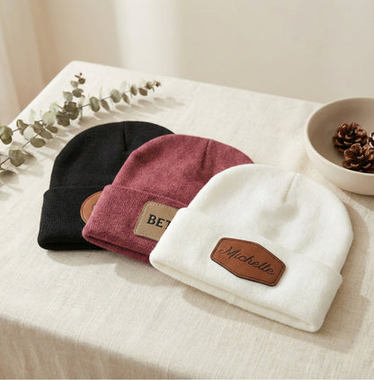 Customizable Solid Cuffed Beanie