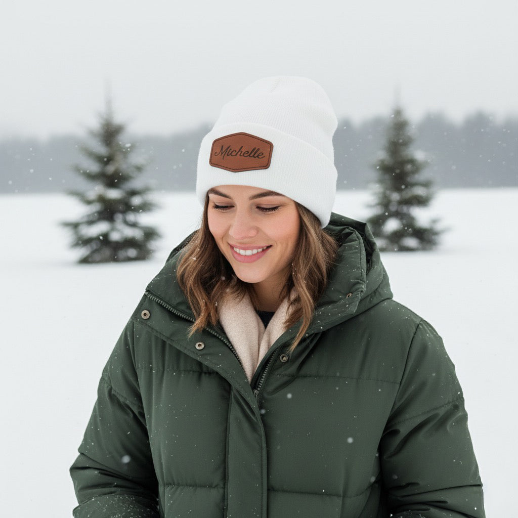 Customizable Solid Cuffed Beanie