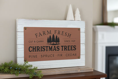 Farm Fresh Christmas Trees Farmhouse Wall Art