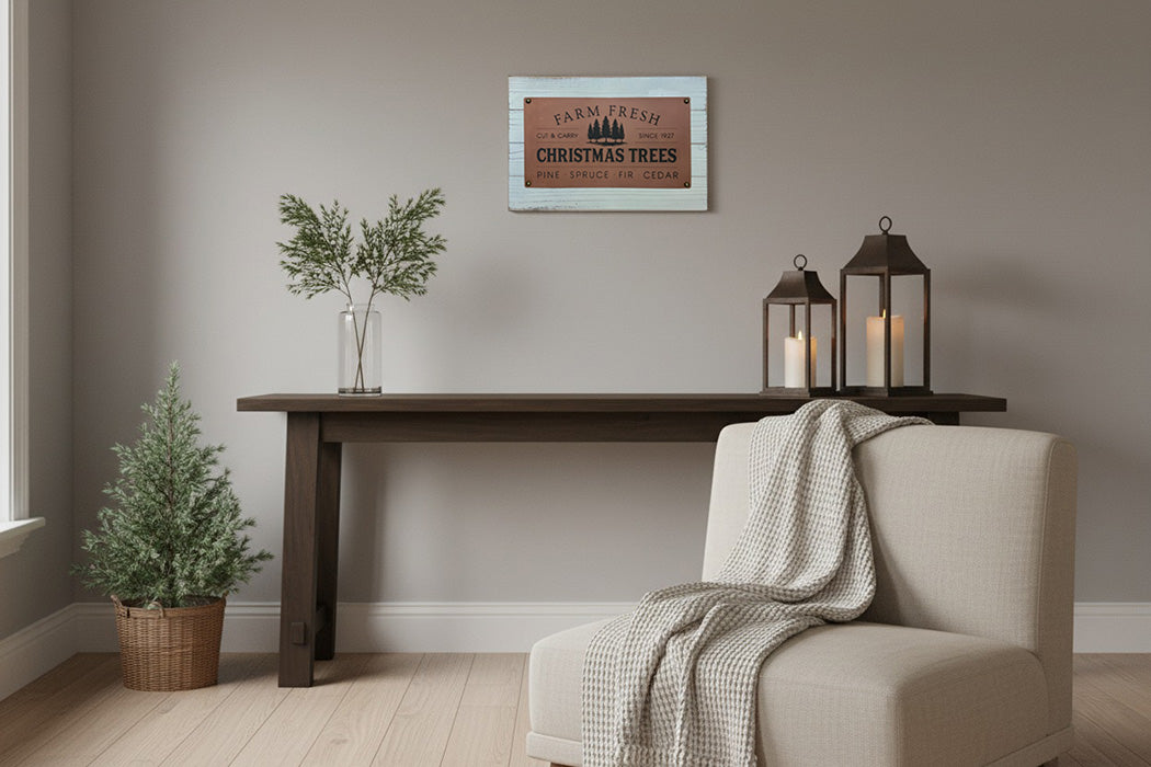 Farm Fresh Christmas Trees Farmhouse Wall Art
