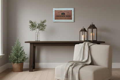 Farm Fresh Christmas Trees Farmhouse Wall Art