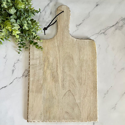 Rustic White Wash Cutting Board