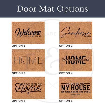 Personalized Laser Engraved Coir Doormat