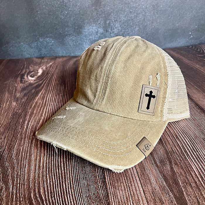 Cross Ponytail Hat