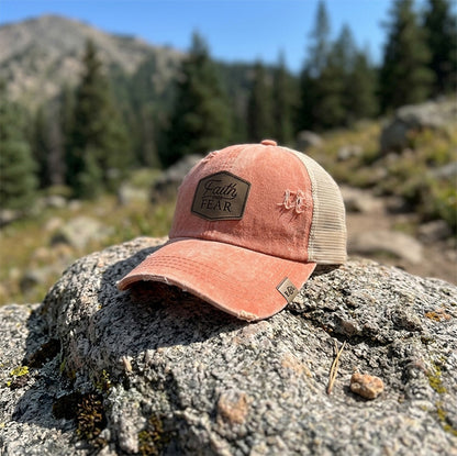 Faith Over Fear Ponytail Hat