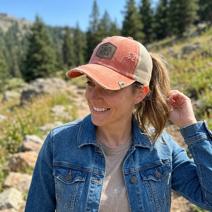 Faith Over Fear Ponytail Hat