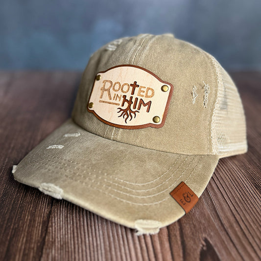 Rooted in Him Riveted Ponytail Hat