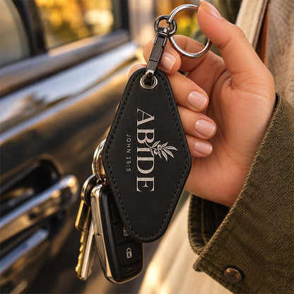 Abide Vintage Motel Keychain
