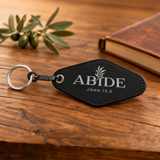 Abide Vintage Motel Keychain