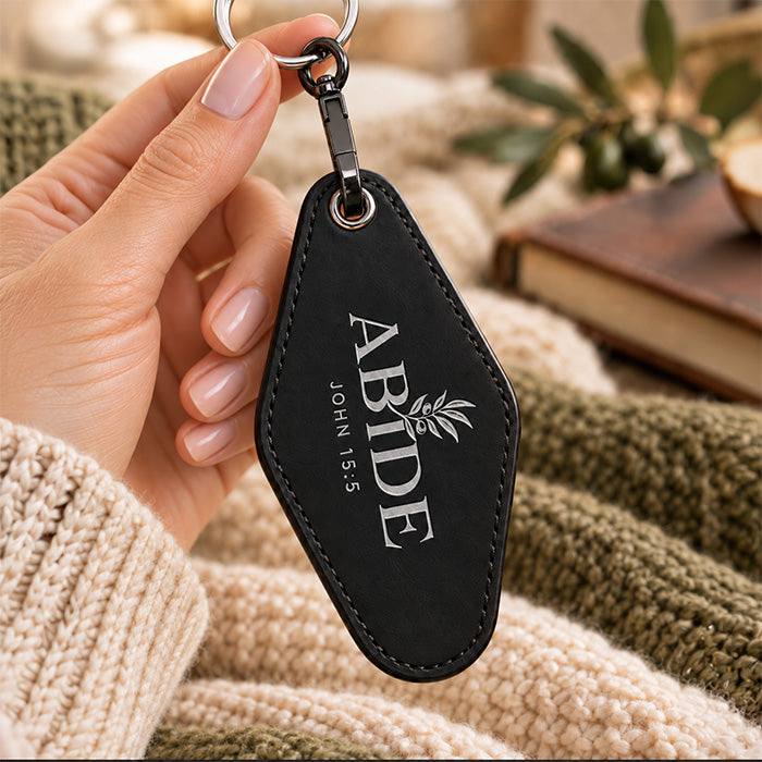 Abide Vintage Motel Keychain