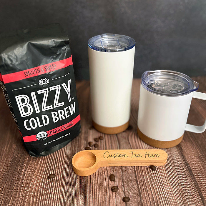Personalized Wood Coffee Scoop & Bag Clip