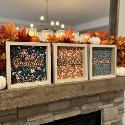 Limited Edition: Grateful • Thankful • Blessed Sign