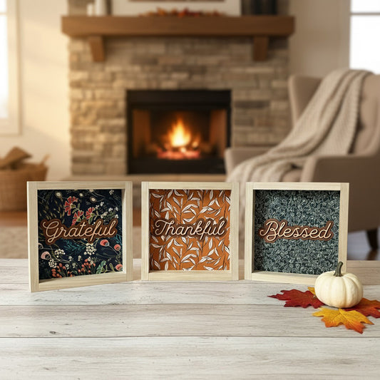 Limited Edition: Grateful • Thankful • Blessed Sign