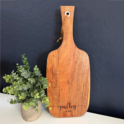 Paddle Board Hard Wood Charcuterie Board