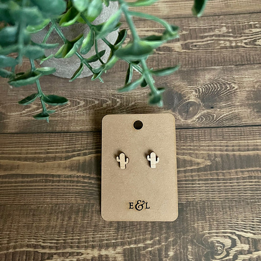 Saguaro Wood Earring Studs