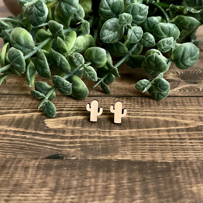 Saguaro Wood Earring Studs