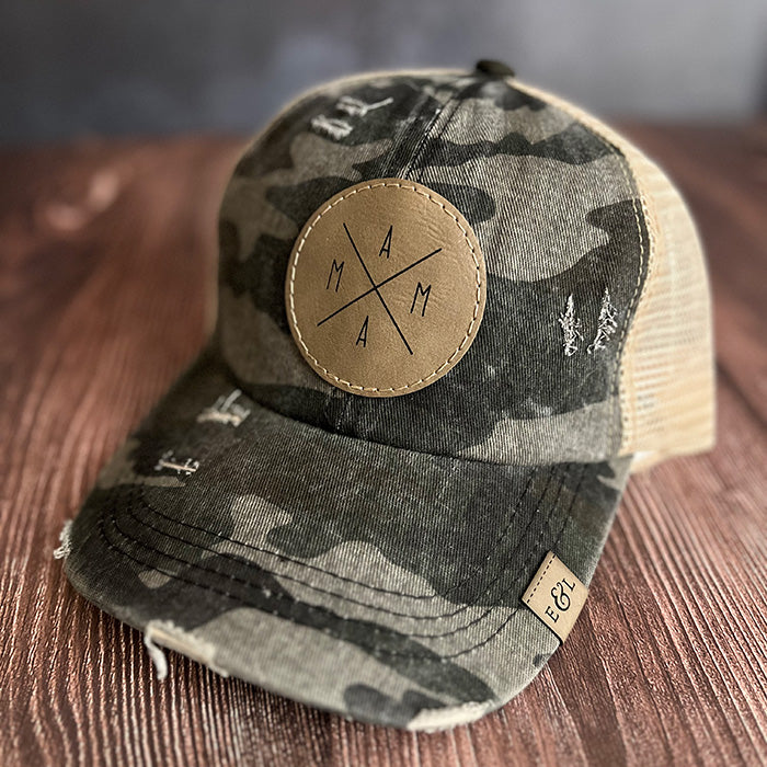 Mama X Camo Ponytail Hat