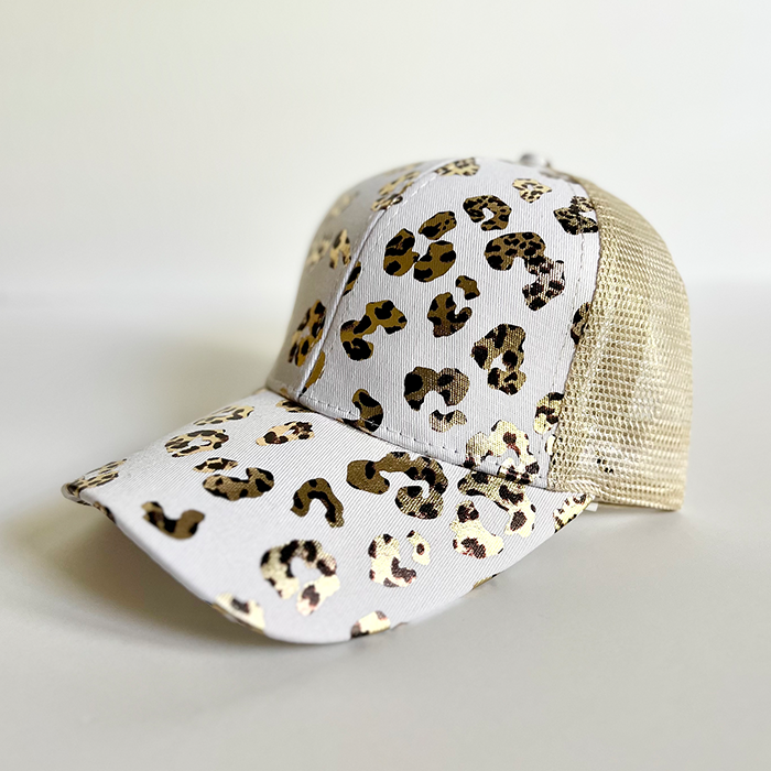 JESUS Leopard Ponytail Hat