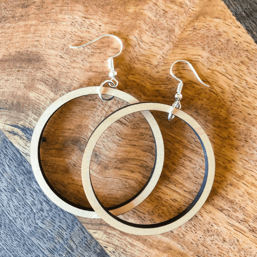 Classic Wood Hoop Earrings