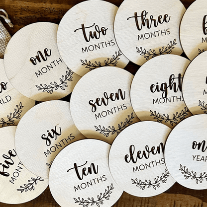 Baby Monthly Milestone Marker Discs