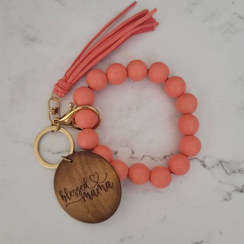 Wristlet and Etched Keychain